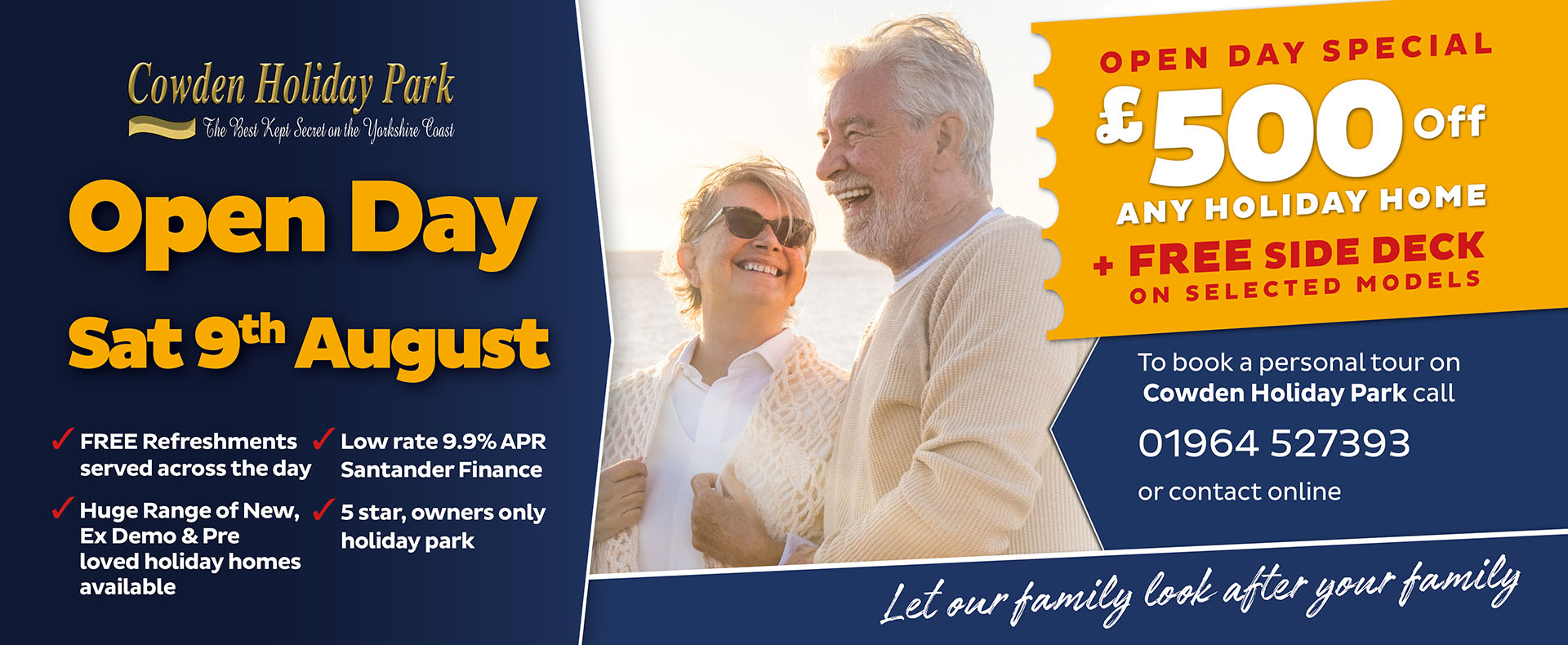Open day Saturday 9th August.