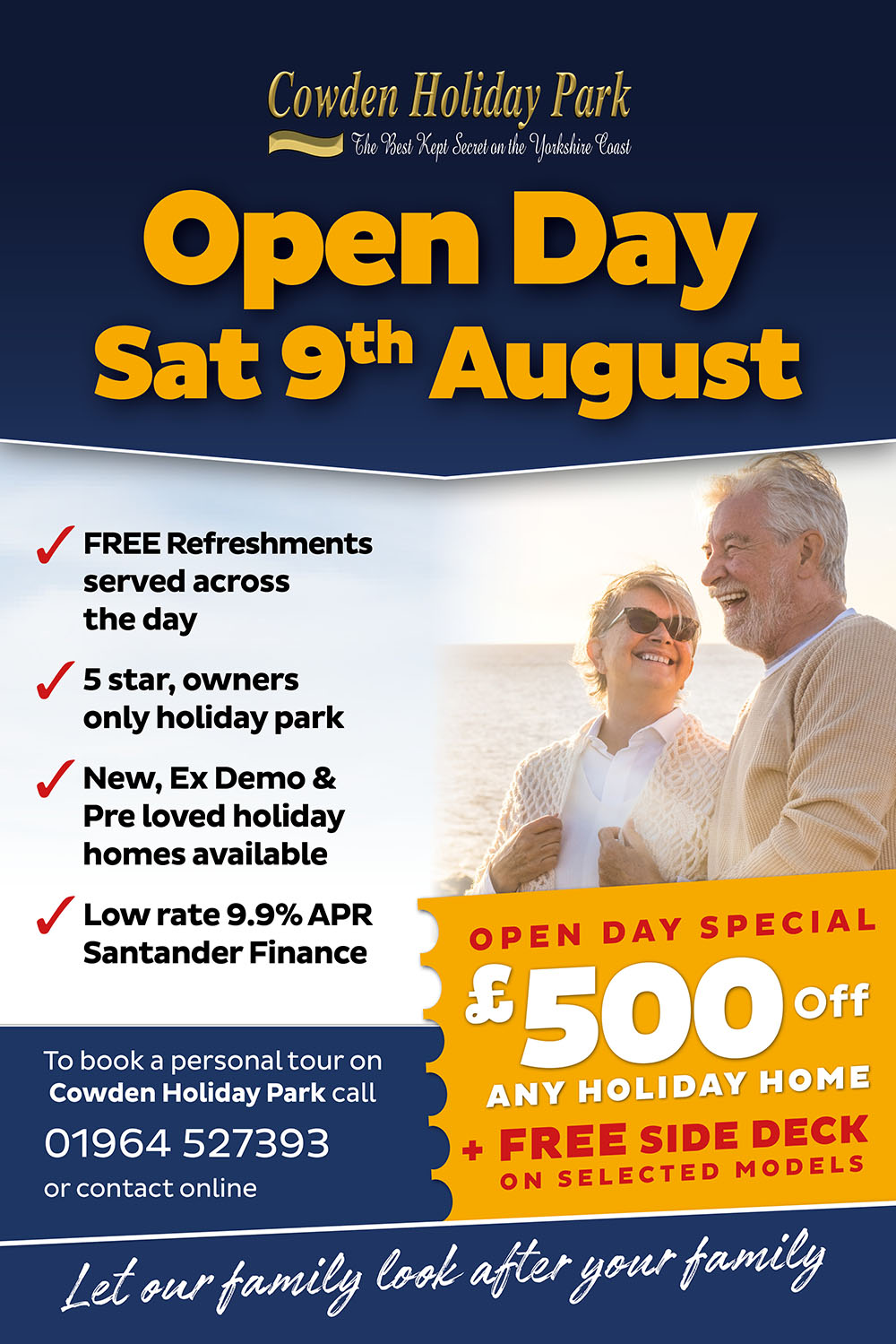 Open day Saturday 9th August.